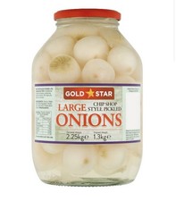 Gold Star Chip Shop Style Large Pickled Onions 2.25kg Glass Jar
