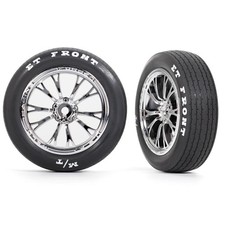 Traxxas 9474R Front Tires w/ Weld Chrome Wheels  Foam Inserts 2 