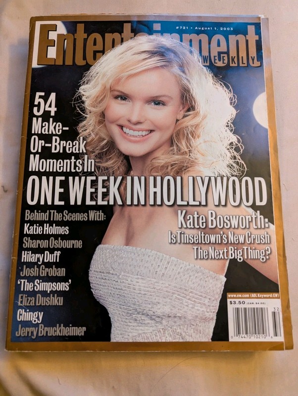 Entertainment Weekly August 1, 2003 In Hollywood Kate Bosworth Katie Holmes 