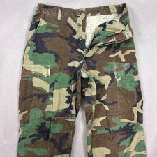 Vintage US Military Pants Men 30x32 Camo Woodland 90s Cargo Small Trouser Combat
