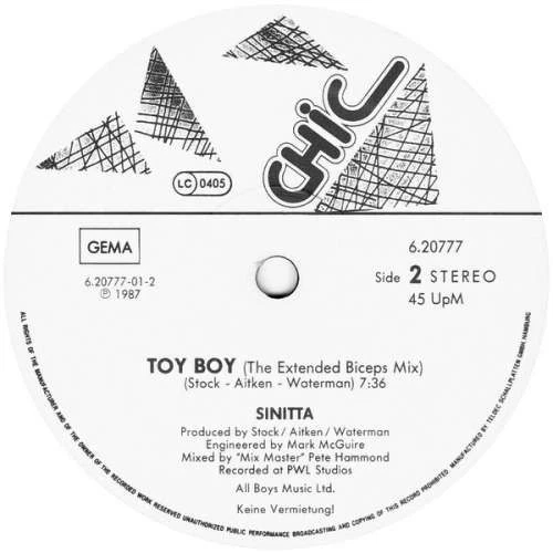 Sinitta - Toy Boy 12" Maxi Vinyl Electronic 185764 - Bild 4 von 4
