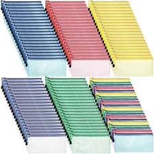 A6 Mesh Zipper Pouch 100 Pack Clear File Bags for Office Travel Games