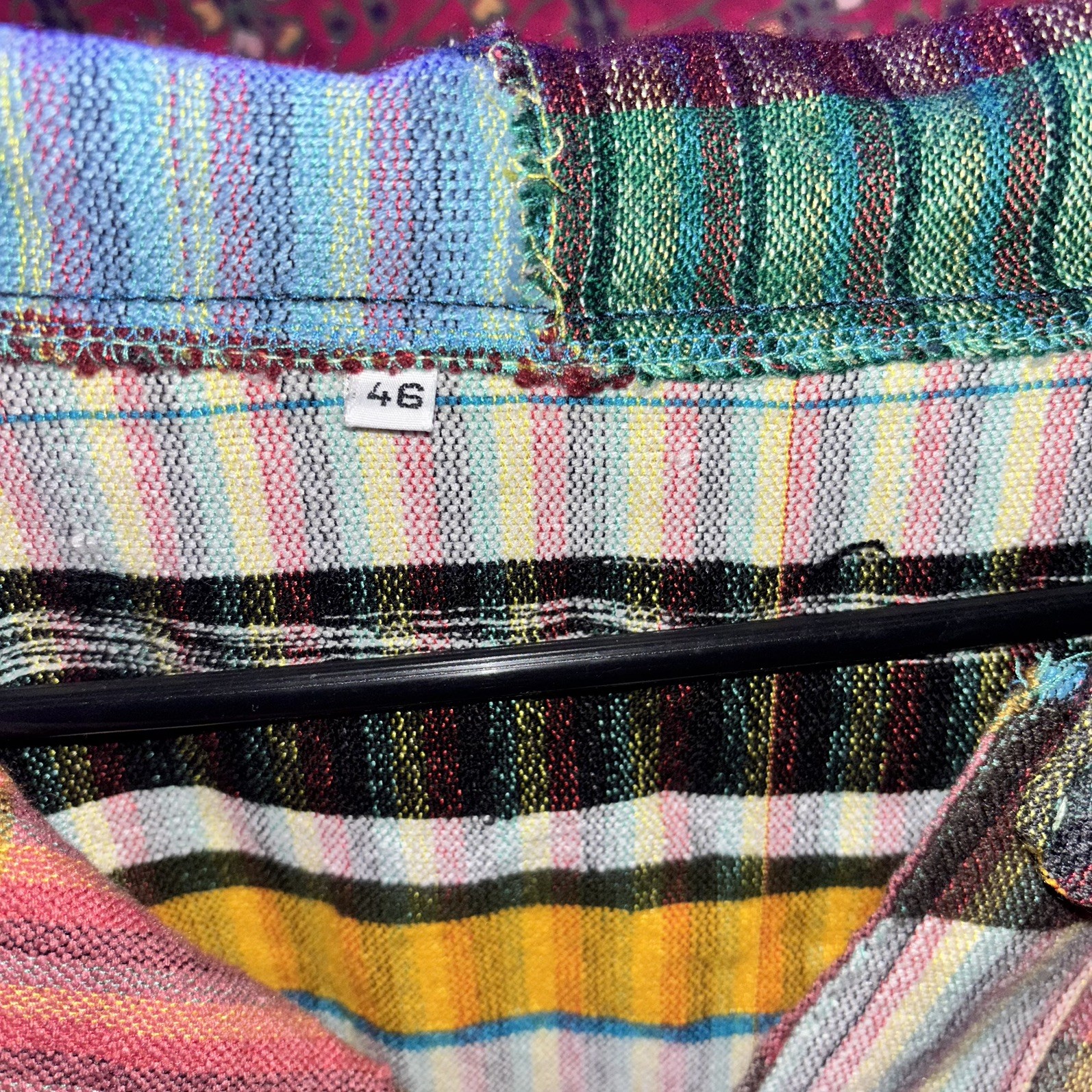 Patchwork flannel Pullover Hoodie Jacket Hippie B… - image 3