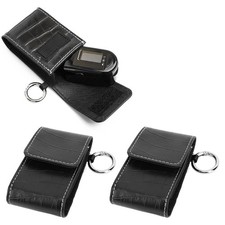 2pcs Fingertip Pulse Oximeter Case PU Leather Portable Dustproof Anti Shock