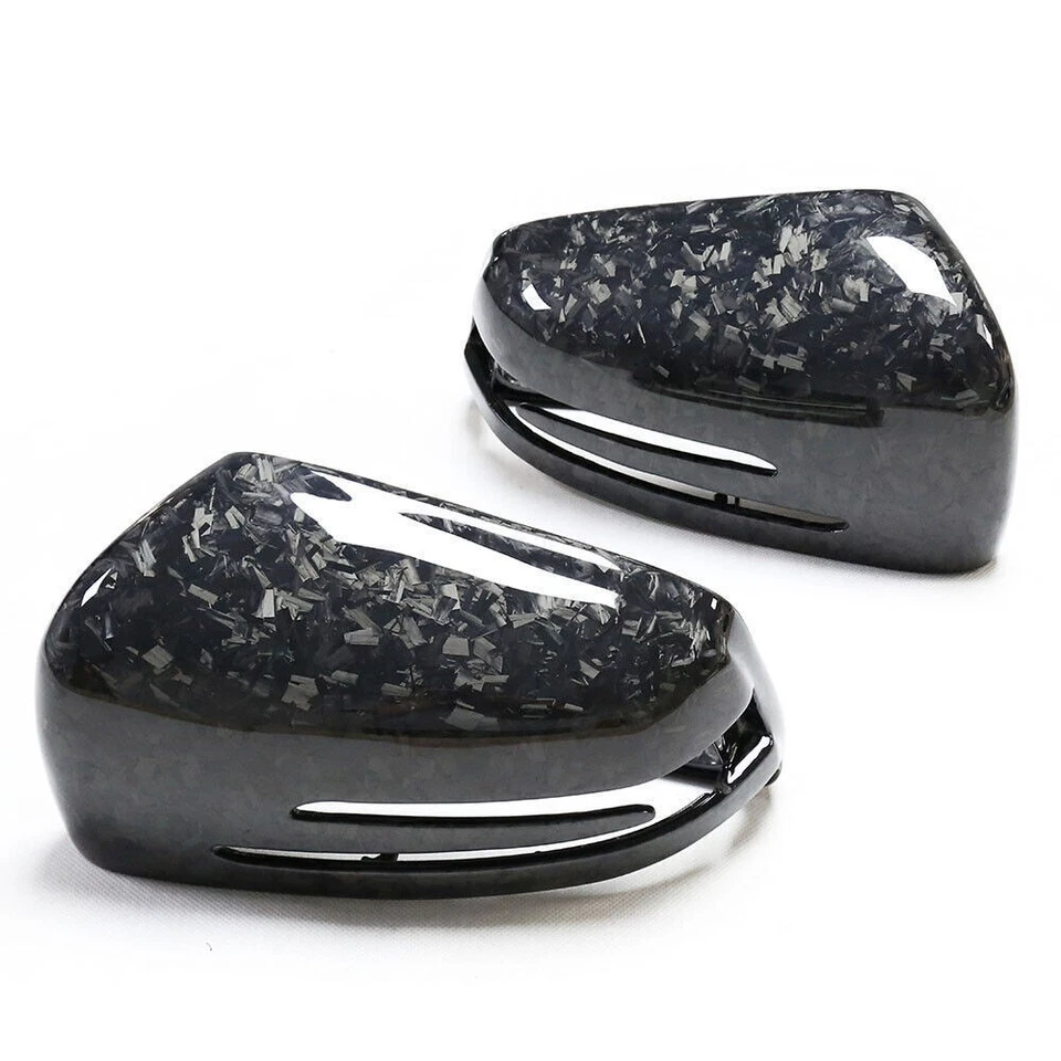 Espejo retrovisor de carbono forjado para Benz W204 W212 W218 cubierta de espejo lateral de fibra de carbono real Foto 2 de 4
