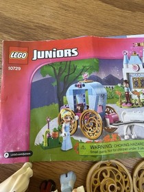 LEGO Juniors 10729 Cinderella&rsquo;s Carriage Complete w/ 2 Minifigs Missing Brush 