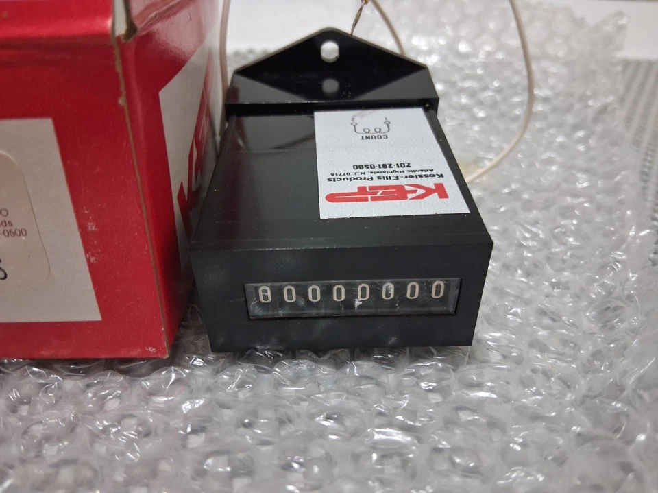 NUEVO Contador de impulsos mecánico de 2 cables Kessler-Ellis 24V DC 8 dígitos Foto 2 de 4