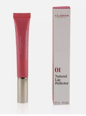 Clarins NIB Natural Lip Perfector Shimmer Gloss U Pick: Rosewood #06 Or Rose #1