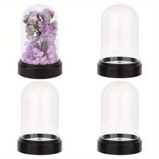 4pcs ABS Dome Cover tive Display Case Cloche Bell Jar Terrarium with Acrylic