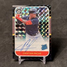 2021 Panini Donruss Optic Cristian Pache Retro Black Finite Prizm 1/1 (AU, RC)