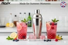 0.75L Cocktail Shaker Stainless Steel Martini Bartender Mixer Drink