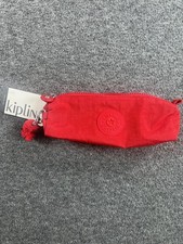 New Kipling Freedom Pouch AC8473 Cherry Tonal Red Pencil Case Cosmetic Bag NWT