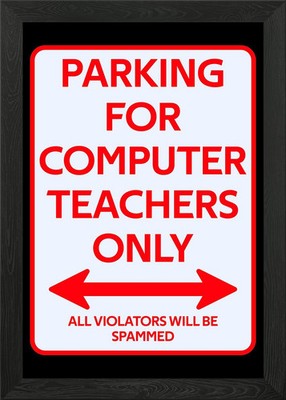 Computer science teacher #2 Framed Wall Art Poster Print Picture