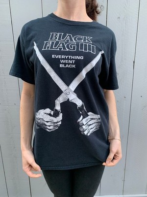 Remake Black Flag Rock band T-shirt, Everything Went Black Tee NH27986