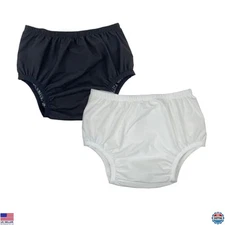 Adult Leakproof Cloth Diaper Covers - Reusable Incontinence Briefs, 2-Pack (S)