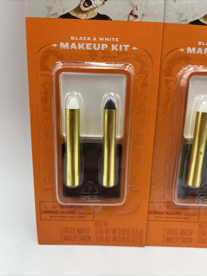 2 - Maquillaje Halloween Greese maquillaje y crayones Cosplay pintura facial negro blanco Foto 3 de 4