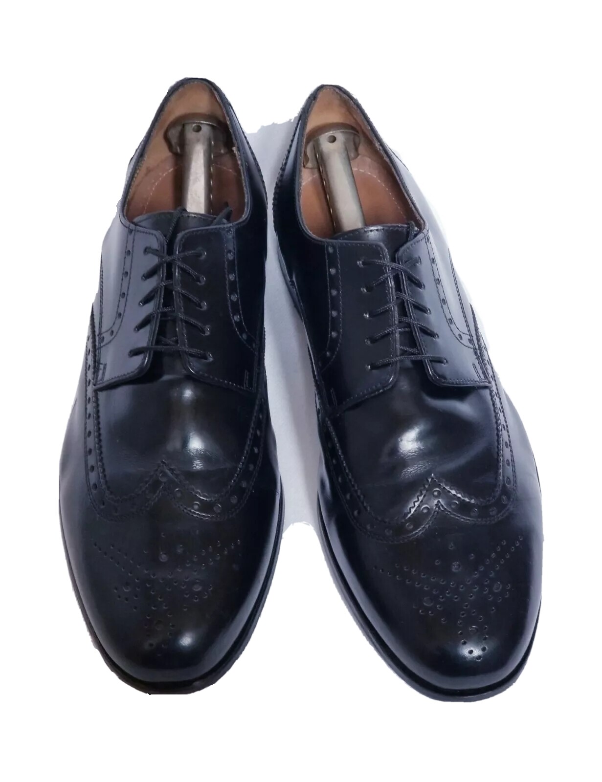 SAOLA Abito Florsheim Comfortech Oxford punta alare lacci brogue pelle nera uomo 10 5 D