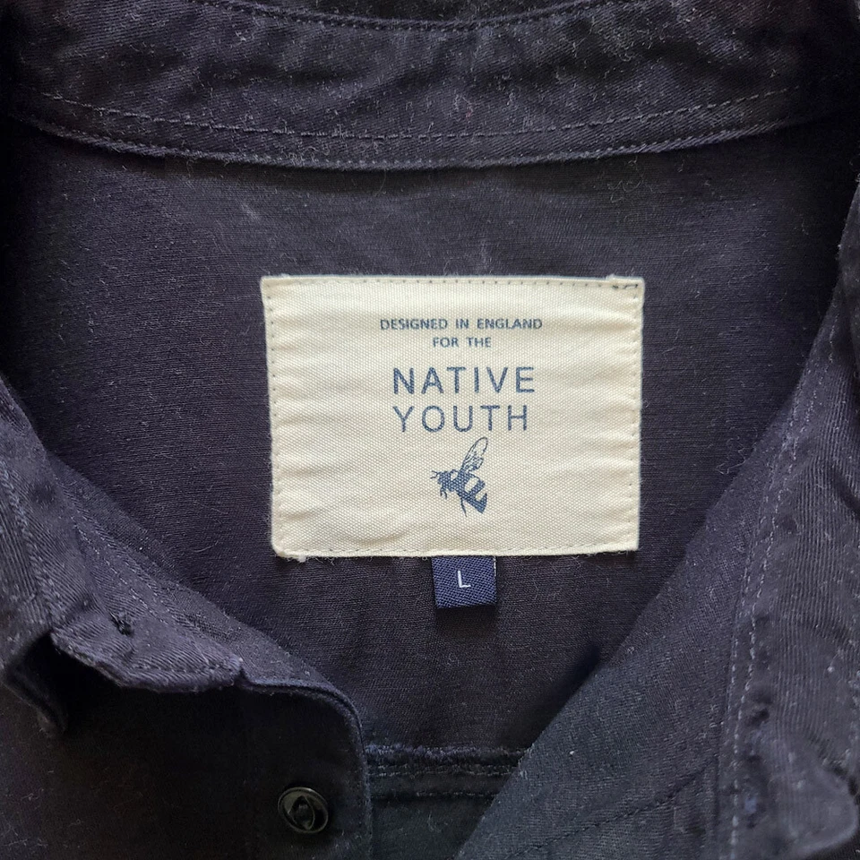 NATIVE YOUTH Size Large Two Tone Cotton Long Sleeve Shirt NYSH159 - Image 3 of 4