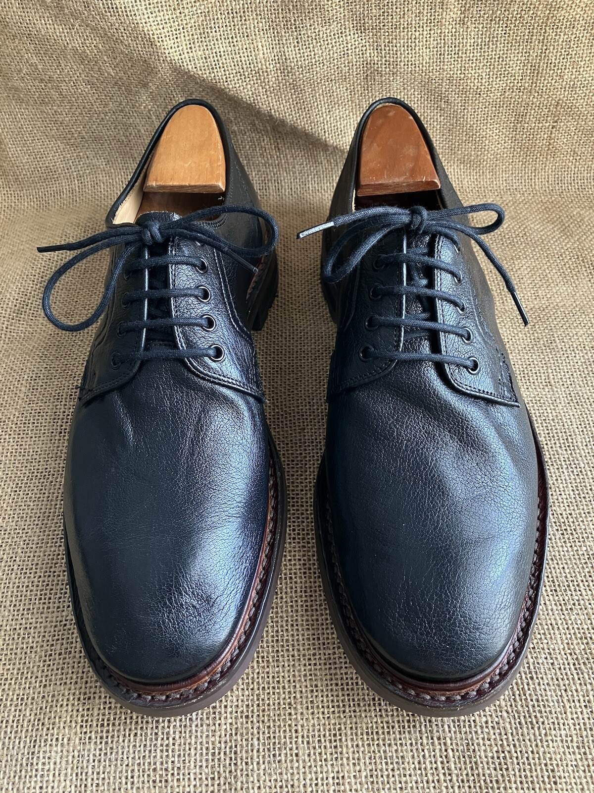 SAOLA Scarpe derby Church's BESTONE da uomo in pelle nera punta liscia taglia UK 7 F US 8