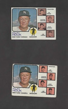 1973 Topps #116 RALPH HOUK Lot of 2 *Both Variations-Natural Solid / Background*