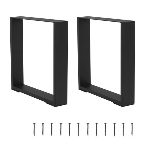 TC-HOMENY 16" Metal Coffee Table Legs Iron DIY Square Dining Table Desk Legs - Picture 5 of 10