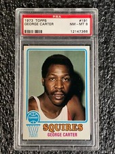 1973 Topps Basketball #191 George Carter PSA 8