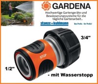 "Gardena 18214-50 Schlauchanschluss 3/4\" (19 Mm) Steckkupplung 15Mm Wasserstop"