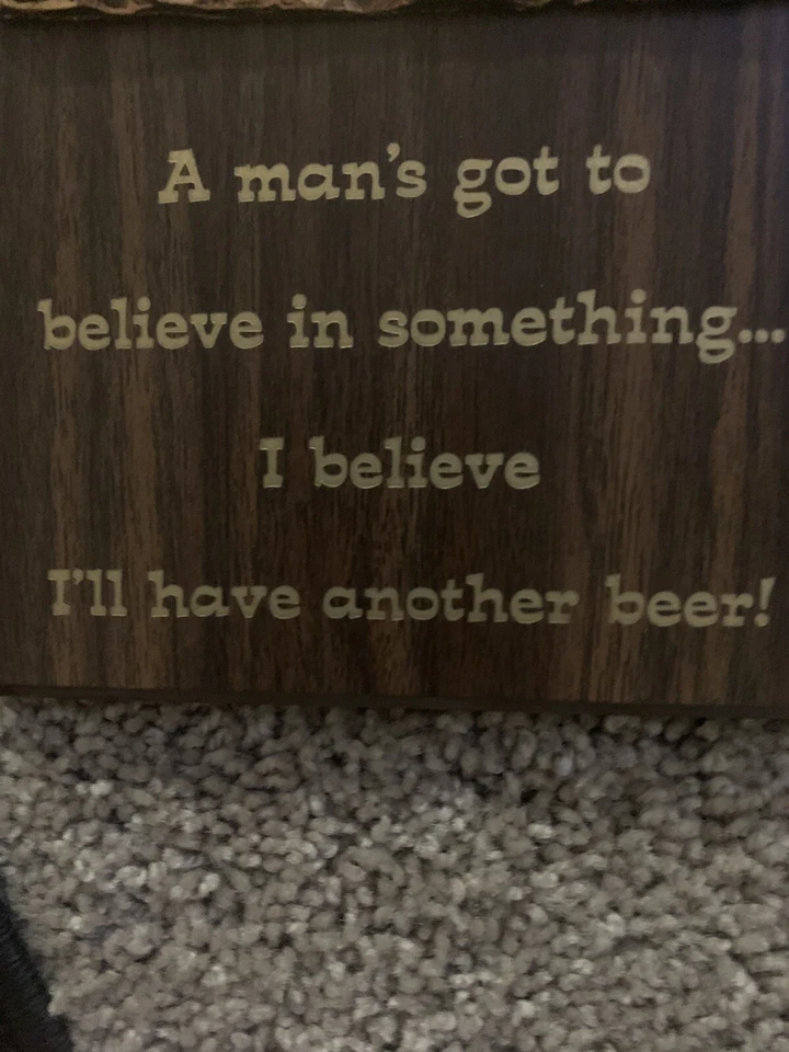 Escultura 3D Metal Caballo y Carro Carrito BeerKegs Pared Placa Cobre Foto 3 de 4