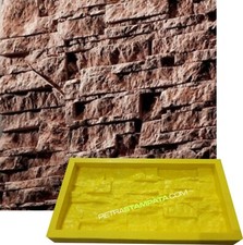 STAMPO CALCO GOMMA FINTA PIETRA RICOSTRUITA RIVESTIMENTO GESSO CEMENTO MOLD