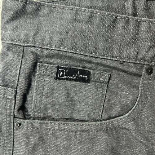 Rocawear Jeans Men's W40 Charcoal Denim Faded Classic Fit Embroidered Pockets - Picture 6 of 12