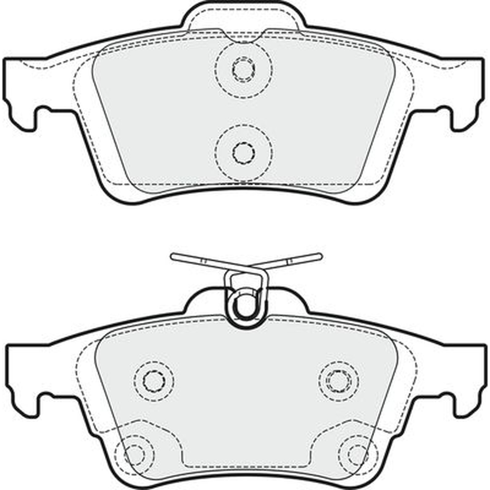 Apec Blue Brake Pads - Rear PD3314 - For Ford Focus Kuga Tourneo Transit Connect