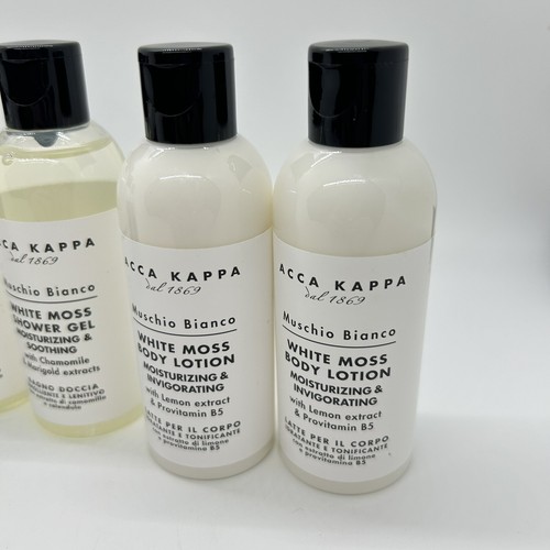 Acca Kappa White Moss Shampoo Conditioner Shower Gel Body Lotion Travel Size Lot - Picture 4 of 4