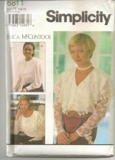 Amazing VTG SIMPLICITY 8811 Victorian Capelet Collar Blouses PATTERN 6-8-10 new