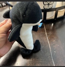 Ty Beanie Babies Waves the Orca Whale Plush Toys - 4084