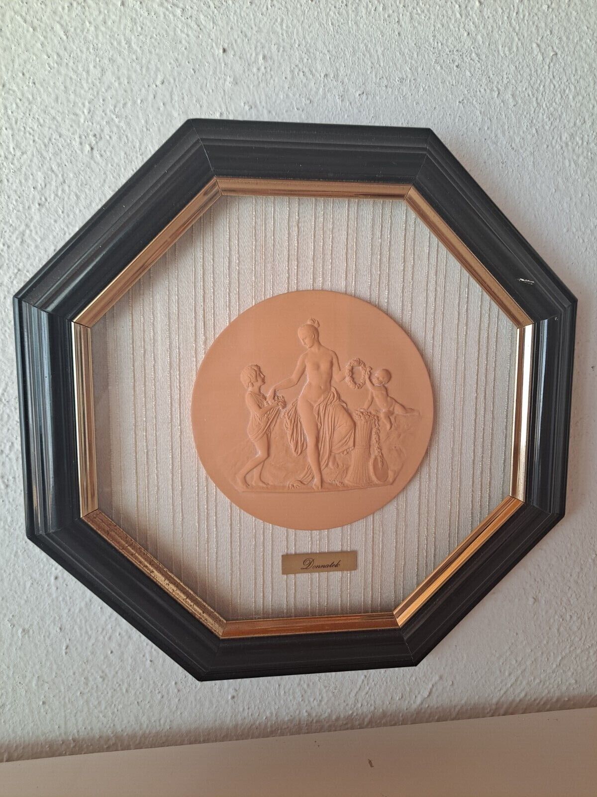 ✅ Pareja de medallones Terracota en marco octogonal - Donnatelo