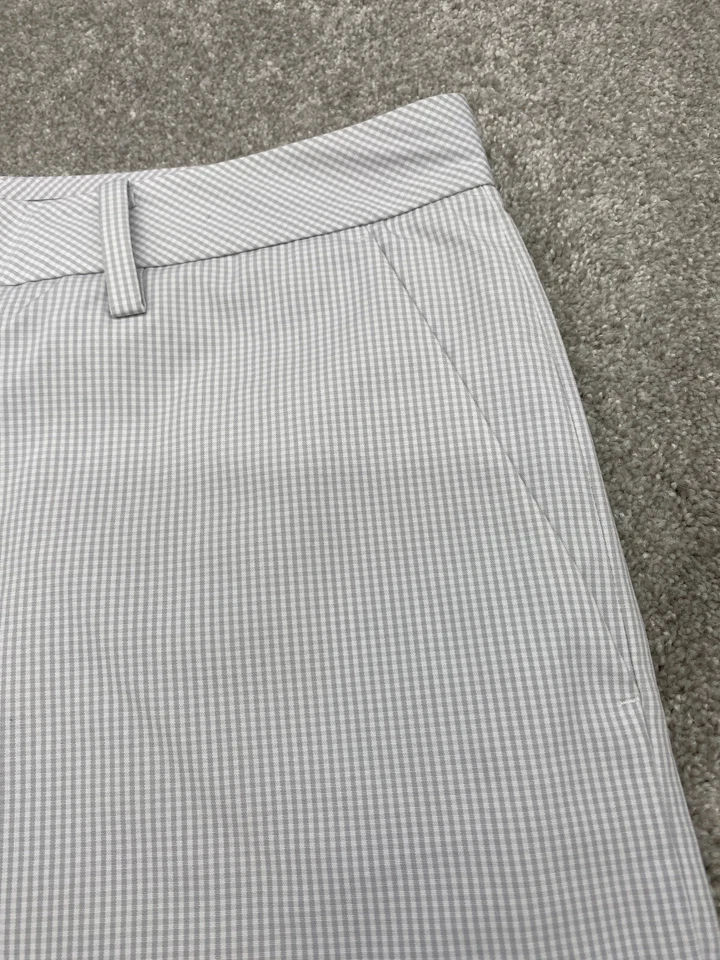 Мужские шорты для гольфа Ashworth 36x10 серые клетчатые плоские передние с четырьмя карманами 6488 - Изображение 3 из 4