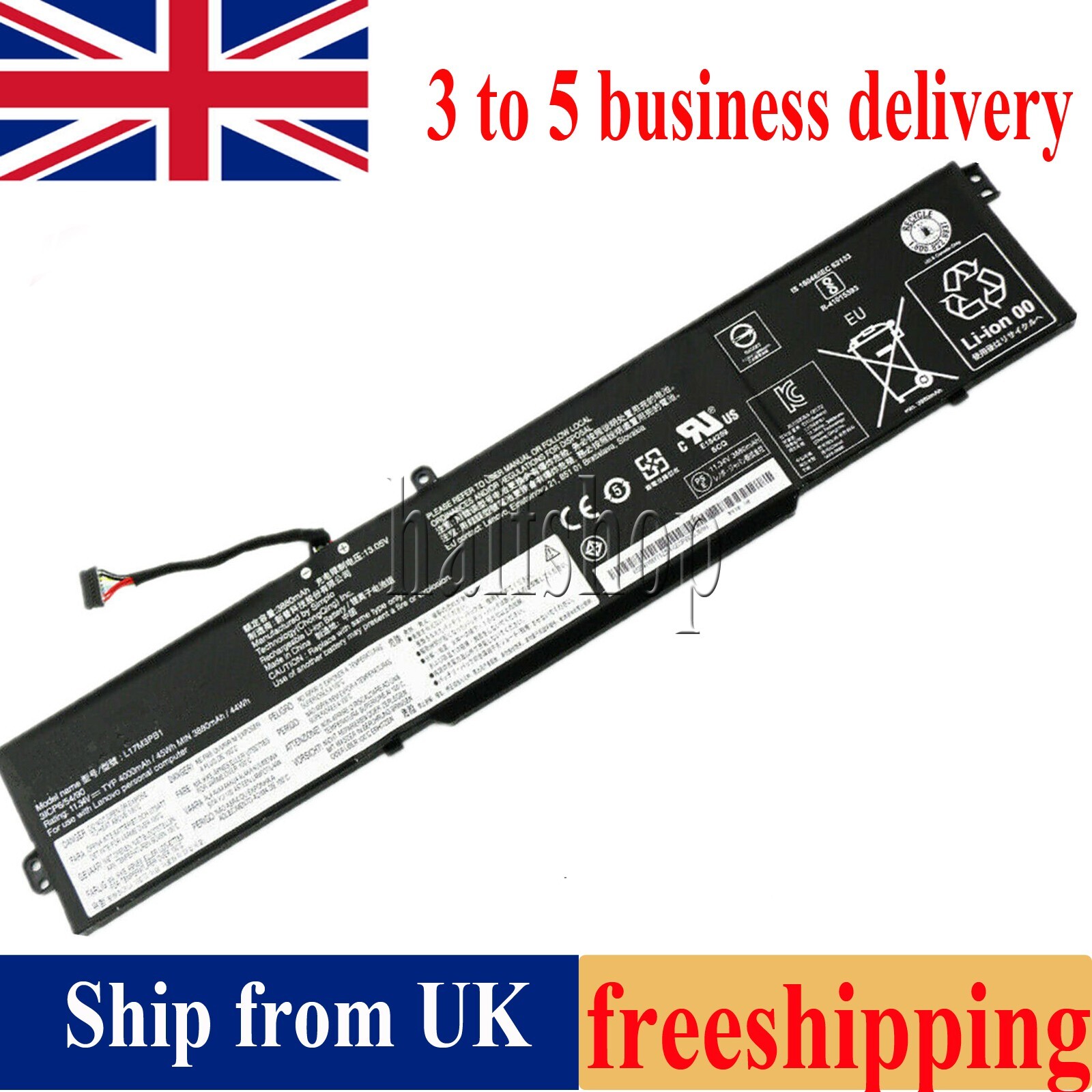 L17C3PB0 5B10Q71252 L17D3PB0 battery for Lenovo IdeaPad 330G 330-15ICH 17ICH