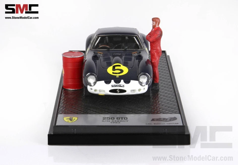 BBR 1:43 Ferrari 250 GTO 1962 #5 S/N 3589GT with figure Limited 130 pcs - Image 4 of 4