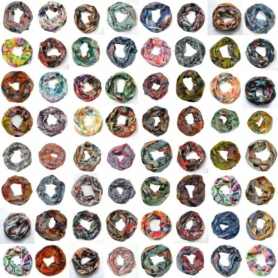 Seide Loop Schal Halstuch Schals Rundschal Schlauchschal Tücher Damenschal