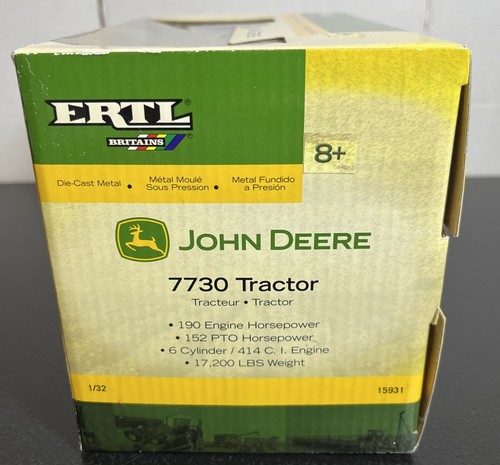 1/32 Ertl John Deere 7730 Tractor With Cab 4WD DieCast - Picture 5 of 6