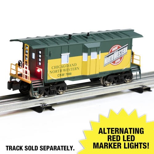 O Gauge Chicago & North Western Bay Window Lighted Caboose  1qty