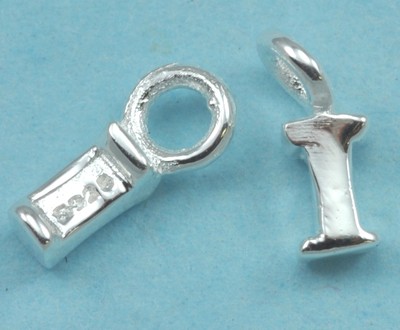 Kleine Sterling Silber Buchstaben kleines Alphabet echt massiv 925 Initialen Charms