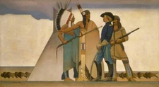 Indians, Corn and the American West Maynard Dixon 1940 Southwestern Art Print