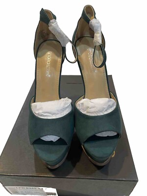 Shoedazzle Londyn Platform Heeled Sandal Womens, Size 8, Color Forest Green
