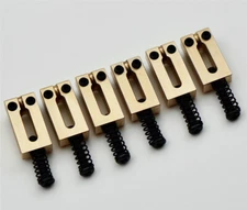 Solid Brass Bridge Saddles For Fender Stratocaster Telecaster 2 1/16" or 2 1/8"
