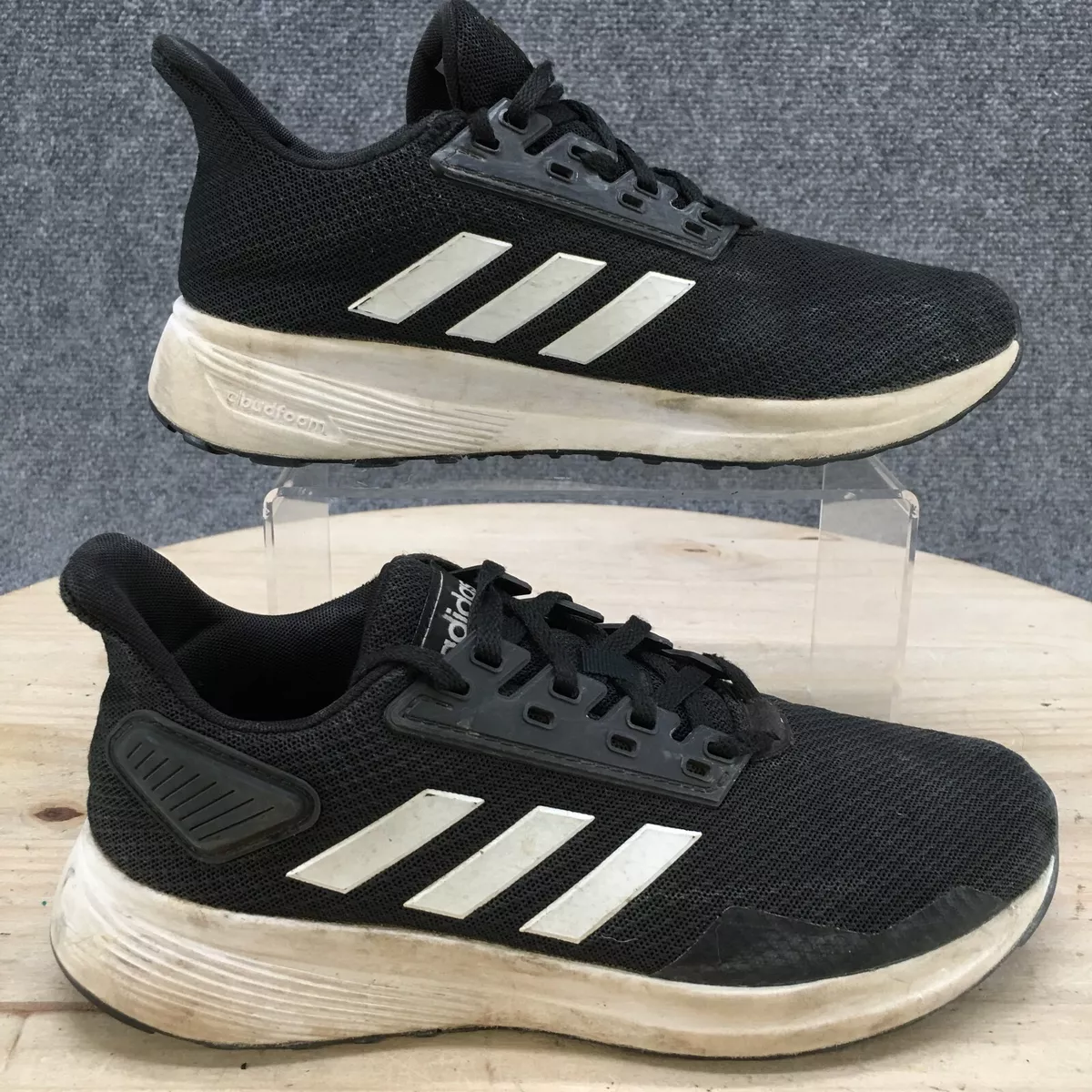 Adidas Shoes Youth 5 Duramo 9 Sneakers Black Mesh Lace Up Low Top Comfort F36617