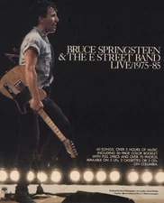 1986 Bruce Springsteen Promo: Live 1975-85 Vintage Print Ad