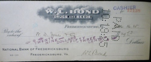 1918 -52 NJ GA. & VA. Alte Vintage Bankschecks = SCHÖNE 3 Schecks LOT NR - Bild 2 von 6