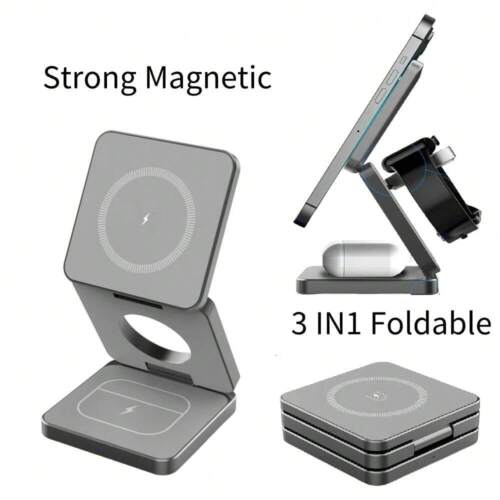 15W Fast Wireless Charger, Magnetic Foldable 3-In-1 Wireless-Spring discount