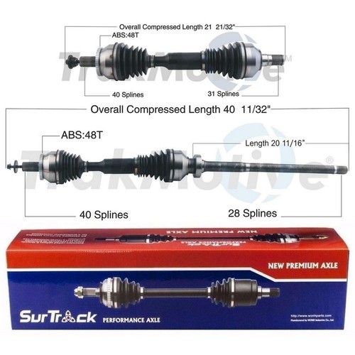 Surtrack Front CV Axle Shaft Kit for 2007 Volvo XC90 V8 eBay